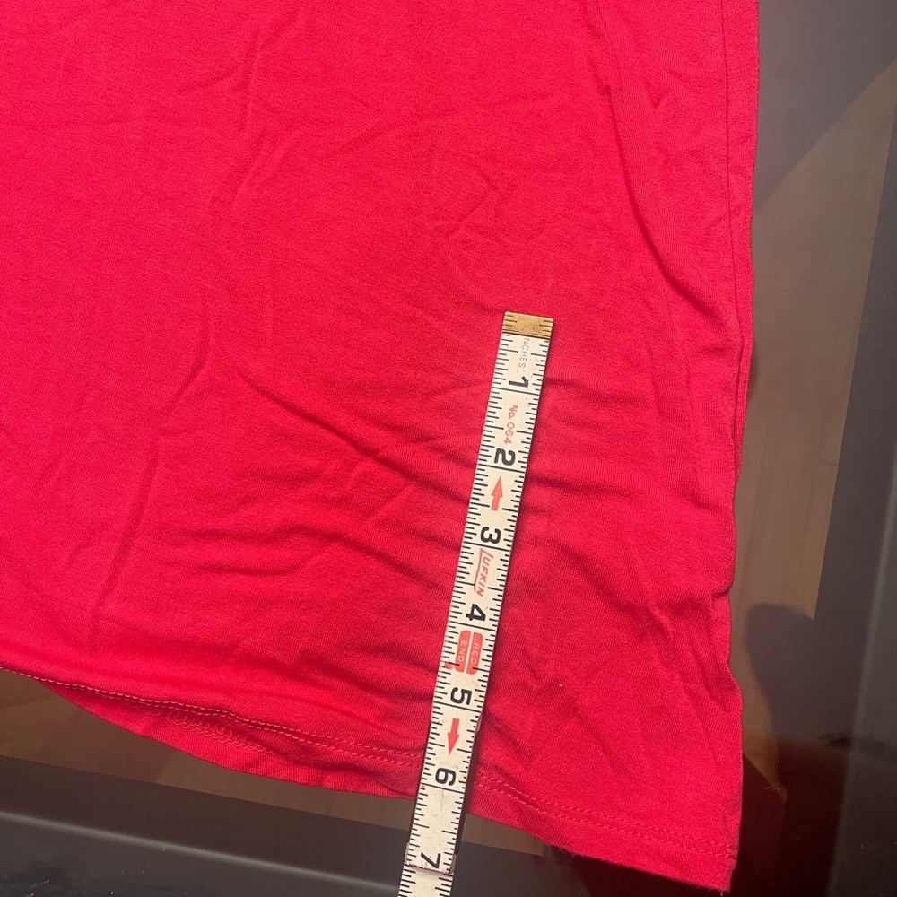 Loveappella Women's Red Rayon V-Neck 
Sleeveless Casual Long Maxi Dress Size PM - Picture 14 of 14